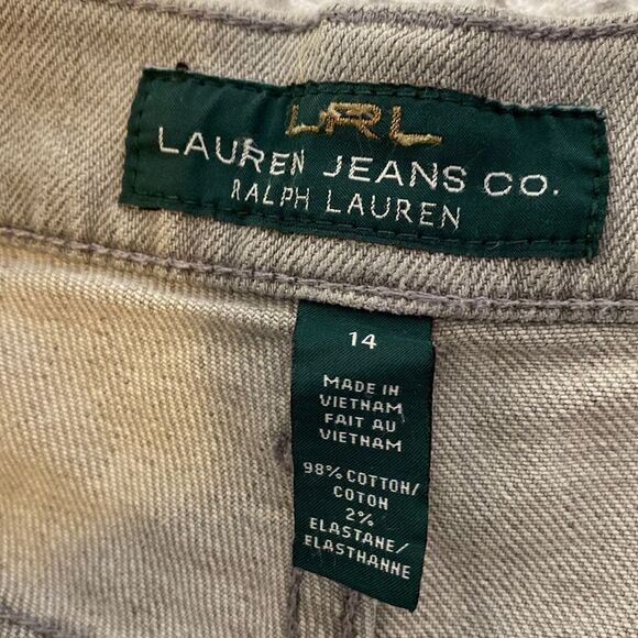 Ralph Lauren Straight Legs High Waist Gray Jeans - Picture 2 of 6